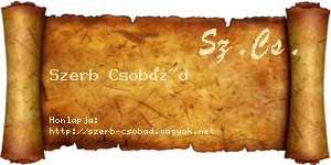 Szerb Csobád névjegykártya